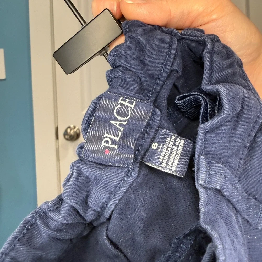 The Childrens Place Kids Navy Blue Chino Pants School Uniform‎ Size 6